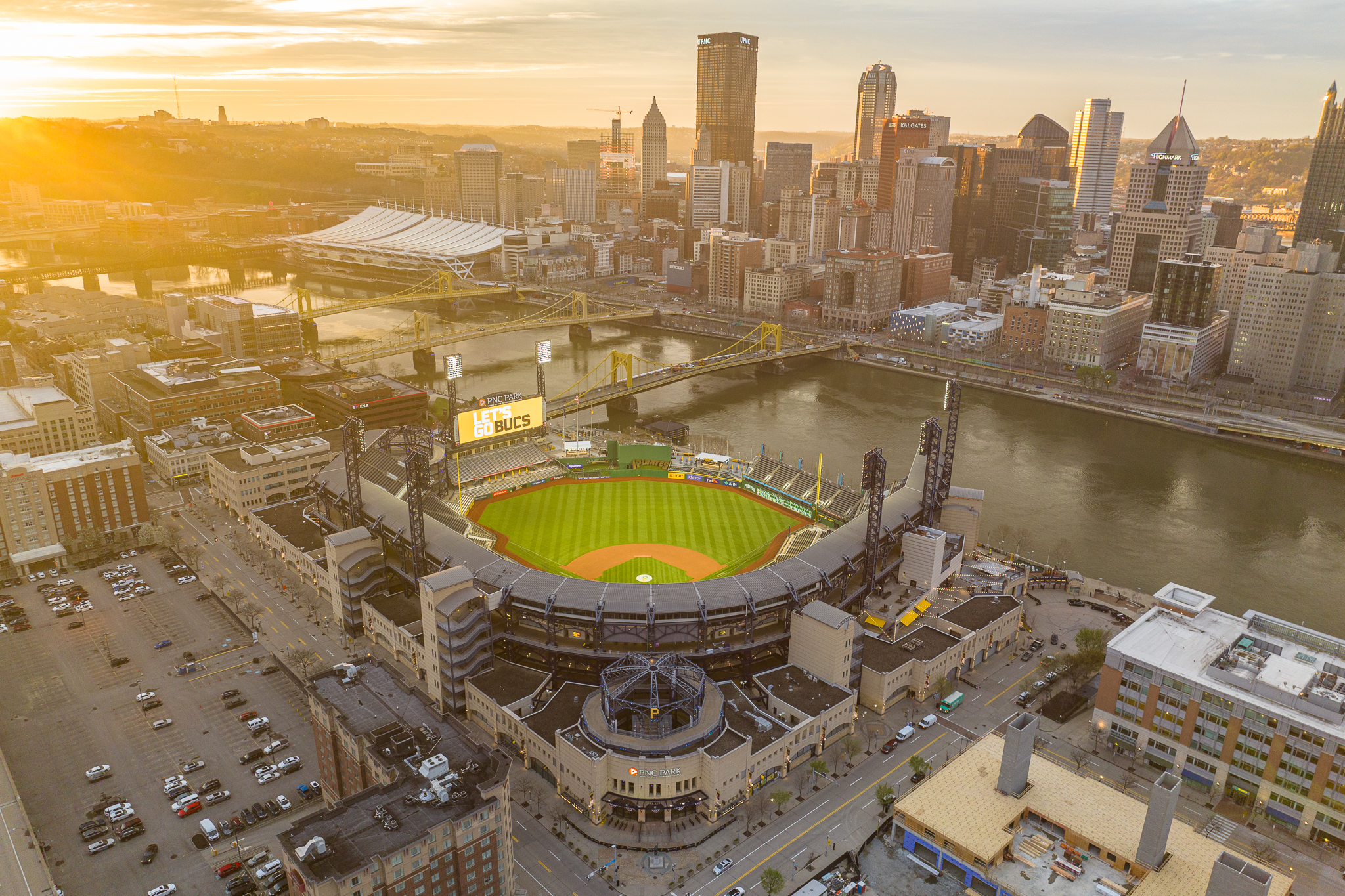 PNC Park aerial drone photography Pittsburgh